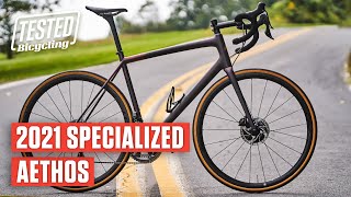 NEW 2021 Specialized Aethos  Its Not a Race Bike  TESTED  Bicycling [upl. by Nuahsyar]