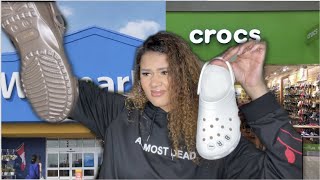 WALMART VS CROCS UNBOXING REVIEW amp TRYON  CROC DUPE [upl. by Leur]