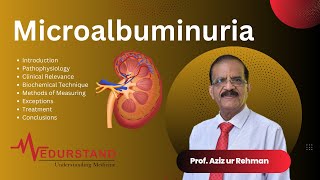 English Microalbuminuria  Understanding to Marker of Renal and CV Health  Medurstand by Prof Aziz [upl. by Urquhart]