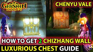 How To Get Secret Hidden 2 Luxurious Chest In Chizhang Wall In Chenyu Vale Full Guide Genshin Impact [upl. by Hildy47]