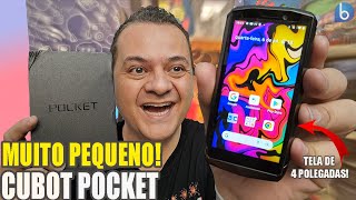 CUBOT POCKET  Smartphone Ultra Compacto MUITO BARATO e c tela de 4 Polegadas UnboxingImpressões [upl. by Rolland]