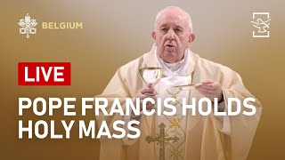 Pope Francis Celebrates Holy Mass at King Baudouin Stadium  Belgium  Live  Shalom World News [upl. by Fiorenza]