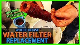 How To Change a Whole House Water Filter  Replace Water Filter Cartridge [upl. by Symons]