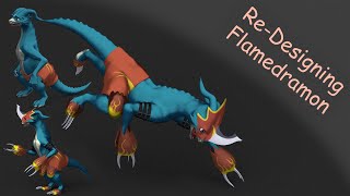 Flamedramon Digivolves Reviving the quotDying YouTubequot Talking Original Art Blender 3D and Digimon [upl. by Nyhagen]