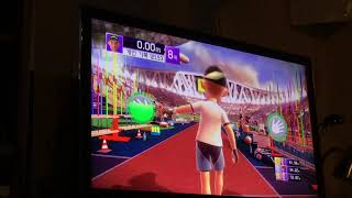 Kinect sports Track and field on Non dominant hand challengeNormal difficulty world records broken [upl. by Alaet513]