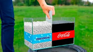 DIY Experiment Coca Cola and Mentos [upl. by Jac]