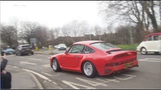 930 powered 959 replica drifts from a car show  pure sounds [upl. by Kenney]