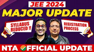 JEE Mains 2024  Registration Process amp Syllabus Reduced Full Details 🎯 NTA Official Update 🚨 [upl. by Latrina]