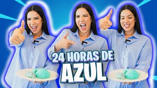 24 HORAS COMIENDO AZUL 🫐💙  RETO  Yubelkis Peralta [upl. by Fawcett]