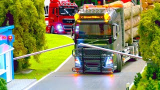 EXTRA LONG RC TRUCK VIDEO HANDMADE RC MACHINES IN MOTION VOLVO HUINA MERCEDES MAN SCANIA [upl. by Aicemaj]