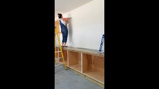 How To Hang Cabinets By Yourself [upl. by Dennard]