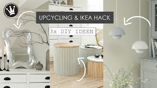 3 DIY UPCYCLING IDEEN für dein ZUHAUSE  IKEA HACK  OrganicSpiegel Beistelltisch Hängelampe [upl. by Wilhelm]