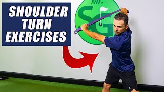 Want a Great Shoulder Turn Do these 5 Stretches [upl. by Akcinehs131]