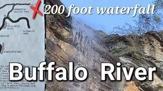 Map to the 200 ft Waterfall Buffalo River float Arkansas Hemmed in Hollow [upl. by Kalle858]