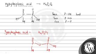 Draw the structure of Orthophosphoric acid hypophosphoric acid p [upl. by Htenaj703]