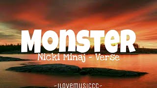 Nicki Minaj  Monster Verse  Lyrics [upl. by Halette]