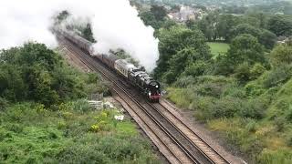 35028 Clan Line Storms up the 1 in 50 Bank at Upwey End Of Southern Steam 09072024 [upl. by Yahsram995]