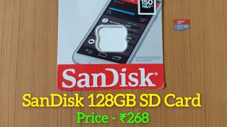 SanDisk 128GB SDTF Memory Card  Price  ₹268  From Meesho  Unboxing amp Review [upl. by Lanta]