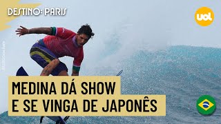 OLIMPÍADAS 2024 GABRIEL MEDINA DÁ SHOW SE VINGA DE JAPONÊS E VAI ÀS QUARTAS DE FINAL NO SURFE [upl. by Heise978]