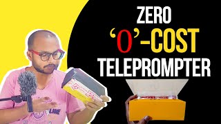 How To Make DIY Zero Cost Teleprompter  Cheap and Portable For YouTube Videos [upl. by Melentha125]