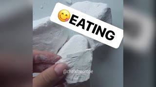 Eating WHITE MOUNTAIN crunchy chalk asmr chalkineurope chalkeating [upl. by Avigdor]