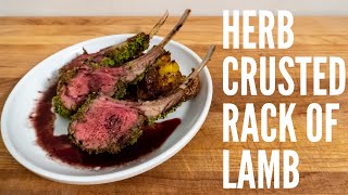 How to Make Rack of Lamb in the Oven  Herb Crusted Lamb with Red Wine Sauce Eat More Vegans Collab [upl. by Dall]