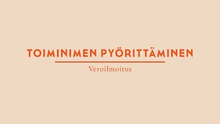 Elinkeinotoiminnan veroilmoitus lomake 5  Yritäfi Toiminimikurssi [upl. by Fishman]