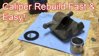 How to Rebuild a Brake Caliper Fast amp Easy [upl. by Nojel]