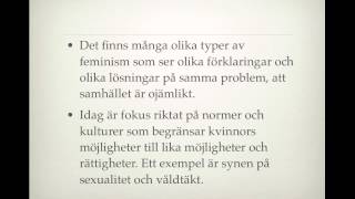 Fördjupande introduktion till Feminism [upl. by Kendra938]