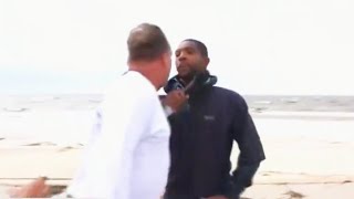 MSNBC Reporter Confronted During Live Storm Coverage [upl. by Phineas]