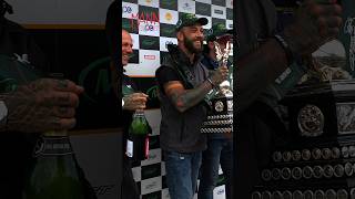 Andrea Majola Wins 🇮🇹 Champagne Showers Junior Manx GP Podium Celebration [upl. by Vharat]