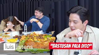 LUIS LISTENS TO ALDEN RICHARDS amp JULIA MONTES  FILIPINO FOOD MUKBANG  Luis Manzano [upl. by Rotkiv]