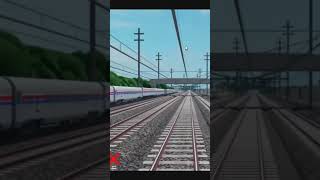 Amtrak E60 passes Linden NJ in Roblox shorts amtrak northeastcorridor fyp [upl. by Richard874]