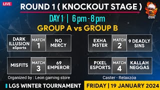 LGS WINTER TOURNAMENT S2  DAY 1 knock out  LIVE [upl. by Ocihc]