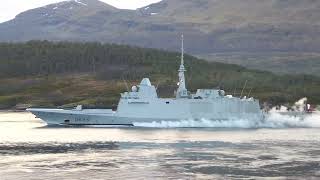 D653 Languedoc in Rystraumen frigate french vessel ship hd [upl. by Sirmons874]