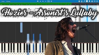 Hozier  Arsonists Lullaby Piano Tutorial  Sheets  MIDI Synthesia [upl. by Carlye]