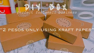 HOW TO MAKE DIY BOX FOR SMALL BUSINESS  packing orders  sheng philippines [upl. by Lasala]