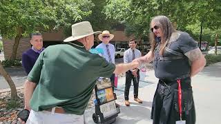 Jehovahs Witnesses outside American Atheists National Convention [upl. by Zavala303]