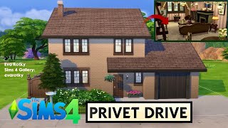 4 PRIVET DRIVE FROM THE HARRY POTTER FILMS  No CC Sims 4 Speed Build [upl. by Naej102]