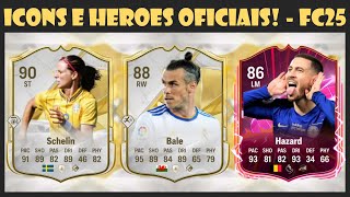 Novos Icons e Heroes Oficiais  FC 25 Ultimate Team [upl. by Caz]