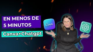 ✅ Cómo hacer 30 POST en 5 Minutos 🤖 con Canva y Chatgpt [upl. by Ennovehs192]