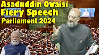 Asaduddin Owaisis Fiery Speech  Parliament Budget Session 2024  AIMIM Parliament Speech  YOYO TV [upl. by Ennavoj]