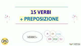 15 VERBI  PREPOSIZIONE [upl. by Byram]