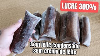 VENDE TUDO NO MESMO DIA GELADINHO CREMOSO DE CHOCOLATE DELICIOSO  Geladinho econômico [upl. by Vieva17]