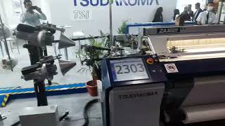 Tsudakoma Zax001neoIndia ITME 2022 Fastest Air Jet Weaving Loom [upl. by Ahilam]