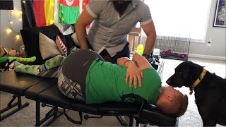 Former OLYMPIC Weight Lifter gets Chiropractic Adjustment [upl. by Ayk]