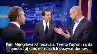 Utečenci potrebujú pomoc ale doma  Richard Sulík v nemeckej televízii N24 [upl. by Suinuj726]