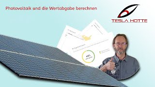 Photovoltaik und die Wertabgabe berechnen [upl. by Chainey]