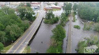 9 16 18 Lumberton NC Aerial Of Lumber Near Record Flood Stage [upl. by Yssej]