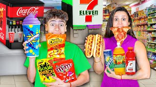 Eating 711 Food ONLY for a Day 🍕🌭 [upl. by Medovich713]